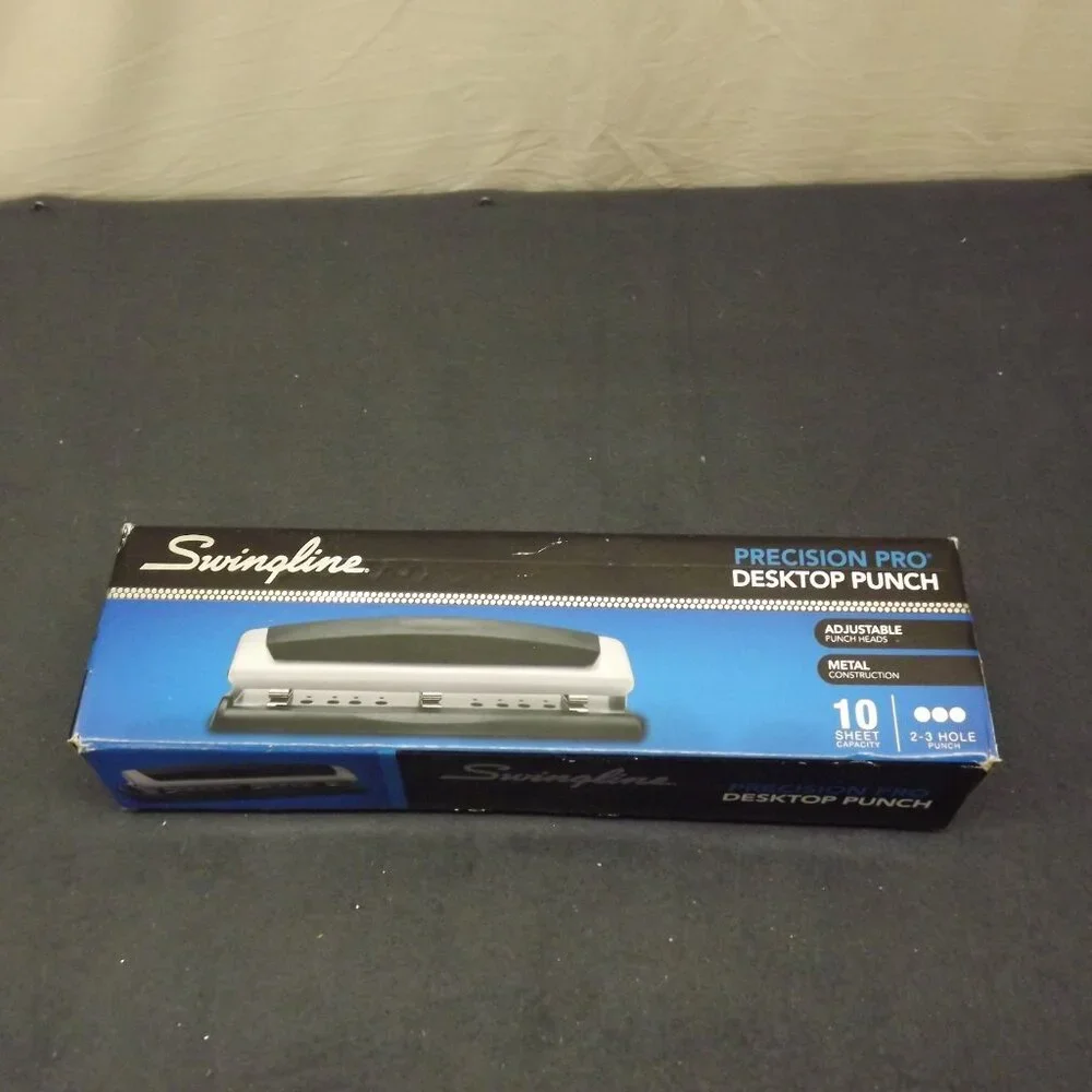 Swingline Desktop Hole Punch Precision Pro 2-3 Holes Adjustable Centers 10 Sheet